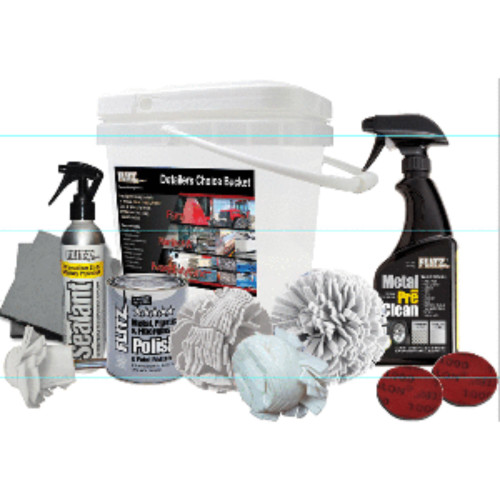 11" Black, Gray, and White Cleaning Accessories Flitz Detailers Choice Bucket