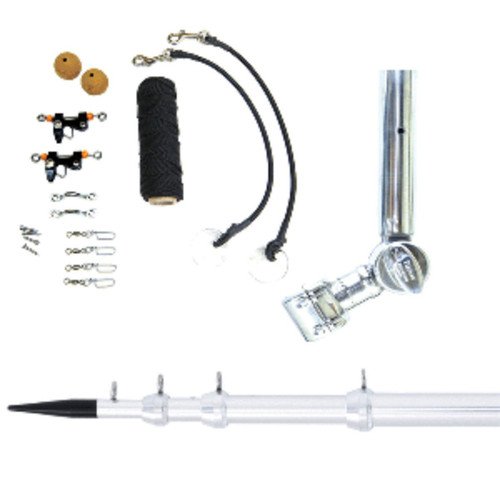 72" Silver T-Top Clamp-on Telescoping Outrigger System