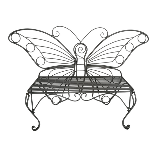 Butterfly Outdoor Patio Garden Bench - 42.5" - Yellow