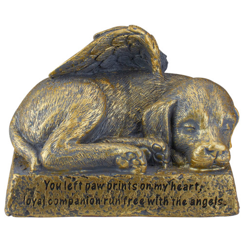 6" Pawprints on My Heart Dog Bereavement Outdoor Statue