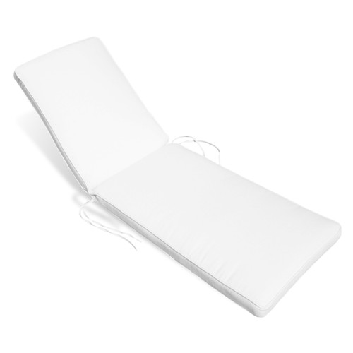 72" White Patio Sunbrella Chaise Lounge Cushion