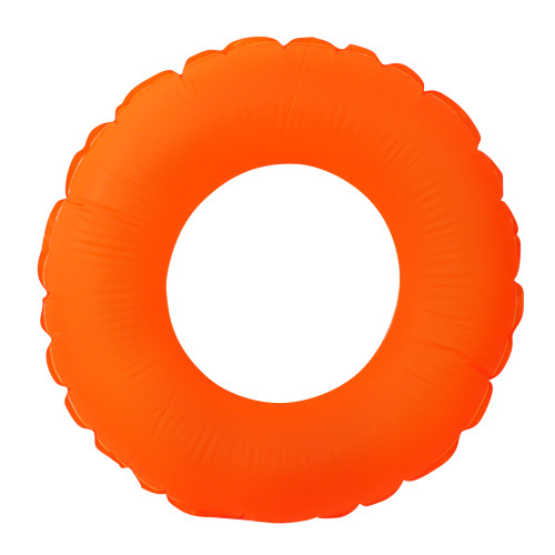 30" Classic Round Neon Orange Inflatable Swimming Pool Inner Tube Ring Float