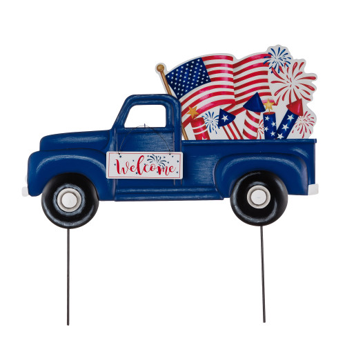 23.75" Red and Blue American Truck Yard Stake