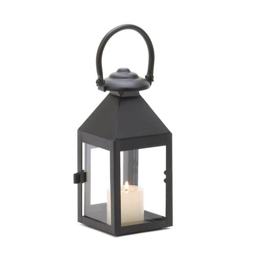 33.75" Black Traditional Revere Candle Lantern with Handle