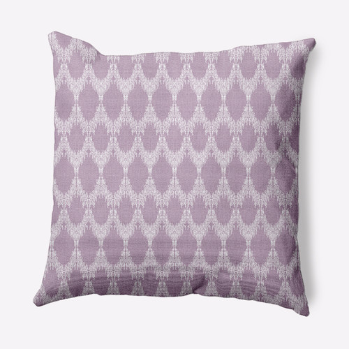 16" x 16" Purple and White Westminster Geometric Pattered Outdoor Throw Pillow