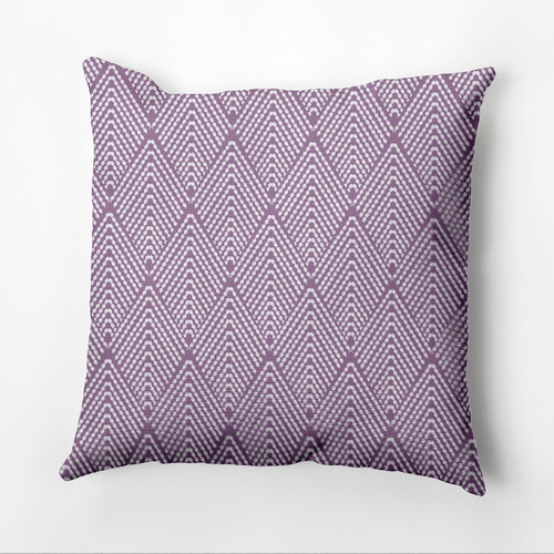 20" x 20" Purple and White Square Lifeflor Outdoor Throw Pillow