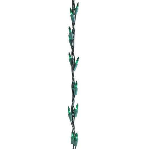 100-Count Green Christmas Garland Mini Light Set, 9ft Green Wire