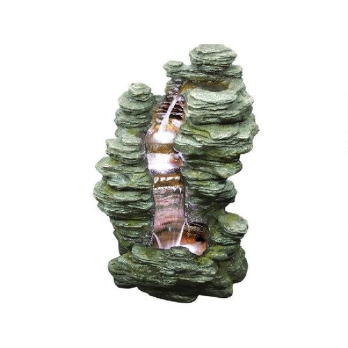 22.5" Mineral Point Cascading Waterfall Garden Outdoor Fountain