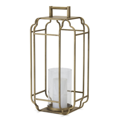 21" Light Bronze Metal Candle Holder