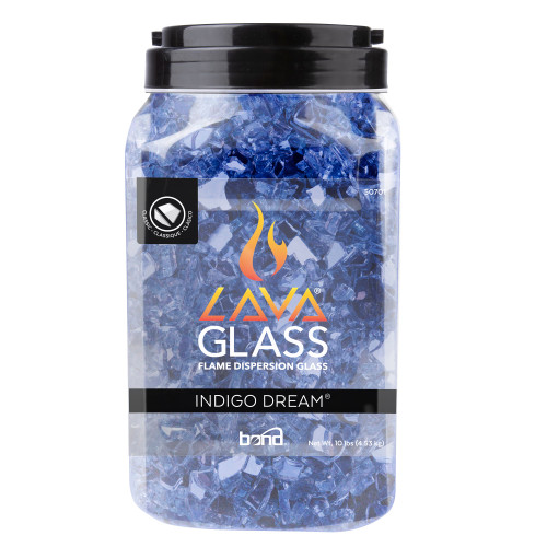 Pack of 4 Indigo Dream Heat and Weather Resistant Classic Lava Glass