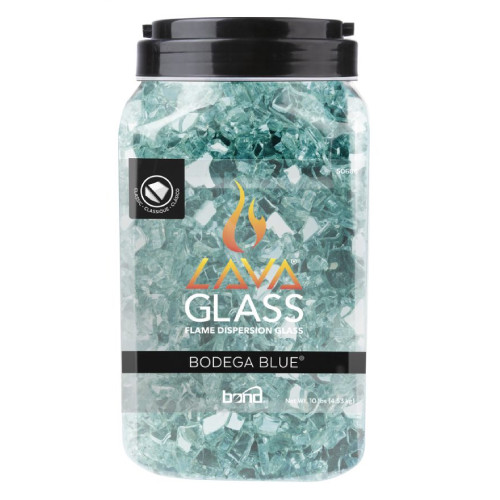 Pack of 4 Bodega Blue Heat and Weather Resistant Classic Lava Glass