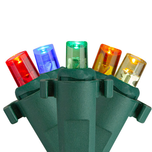 4' x 6' Multi-Color Twinkling LED Net Style Christmas Lights - Green Wire
