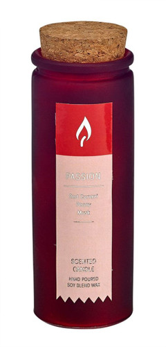 Set of 4 Red Elegant Tincture Bottle 4 Oz Aromatherapy Candle, 4.5"