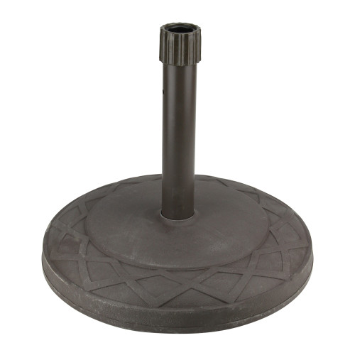 18" Brown Outdoor Patio Concrete Umbrella Base