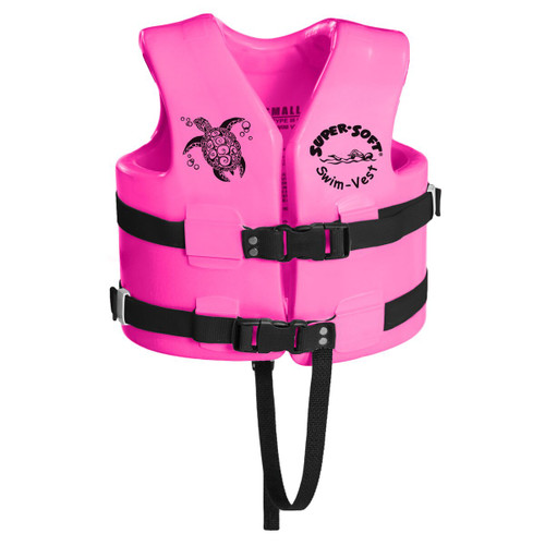 Soft Flamingo Pink Xtra Small USCG Approved Child's Vinyl Vest 23"