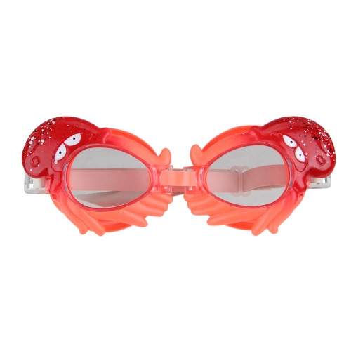 Red and Orange Octopus Shaped Frame Swimming Pool Goggles for Children