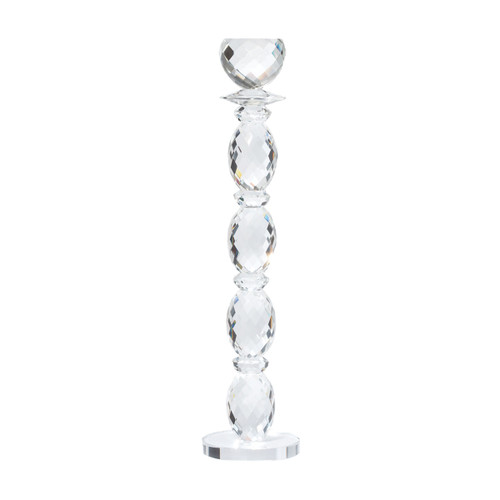 20" Clear Crystal Harlow Small Candle Holder
