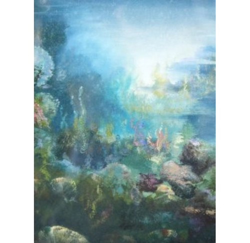 Blue and White Seascape Outdoor Canvas Rectangular Wall Art Decor 40" x 30"