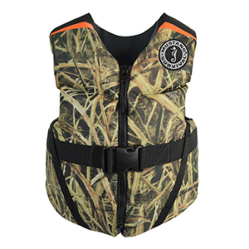 17" Brown, Orange and Black Mustang Multipurpose Youth Life Vest Jacket