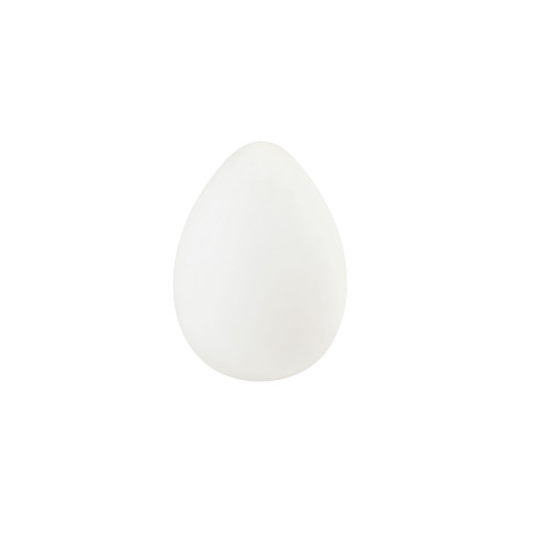 11" Solid White Egg Shaped Outdoor Light Sculpture I Table Lamp