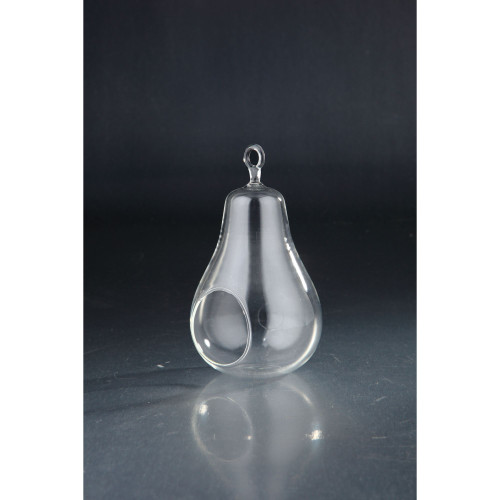 6.5" Clear Pendant Nest Glass Tabletop Candle Holder