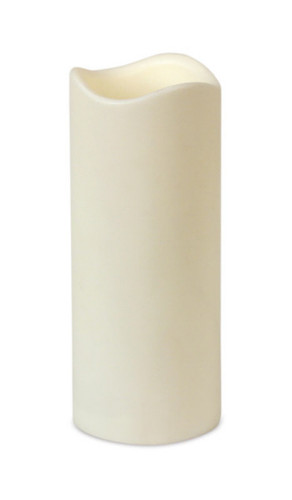 7" Ivory Battery Operated Flameless LED Indoor/Outdoor Pillar Candle