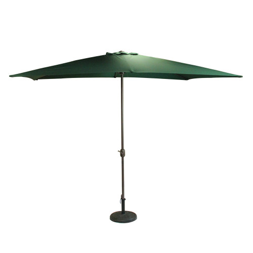 10ft Outdoor Patio Market Umbrella with Hand Crank, Hunter Green