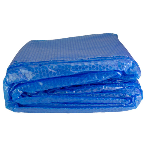16.5' Blue Boulder Swirl Oval Floating Swimming Pool Solar Cover