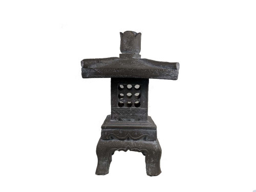 21" Gray Ceramic Light House Decorative Old-Fashioned Style Lantern Statue