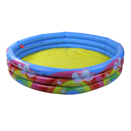 59" Blue and Yellow Inflatable Spray Swimming Pool for Children