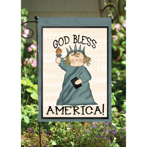Warm and Vibrant "Statue of Liberty" Decorative Rectangular Garden Flag 18" x 12"