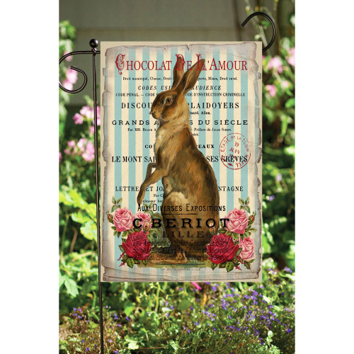 Chocolate De L'Amour Outdoor Garden Flags 18" x 12"