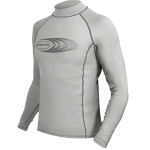 12" Ice Gray Ronstan Unisex Stretchable Adult Long Sleeve X-Small Rash Guard Top