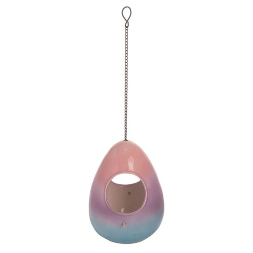 7.75" Pink and Purple Hanging Bird Feeder Easter Decor