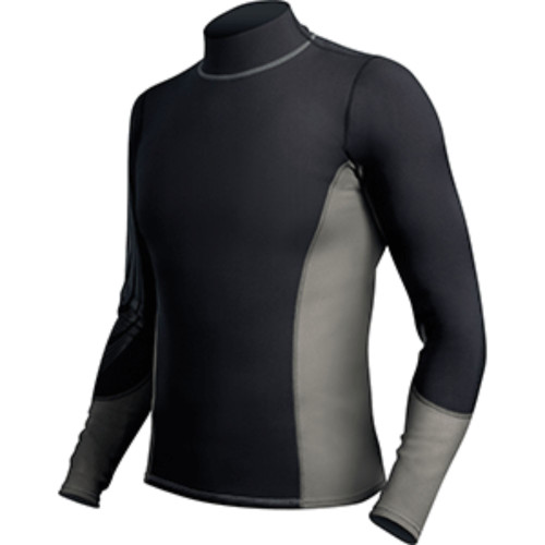9" Black and Gray Ronstan Unisex Adult Large Long Sleeve Skin Top