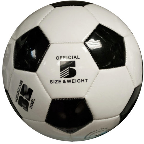 Pack of 2 Black and White Size 5 Glossy Finish Soccer Ball 8.5"