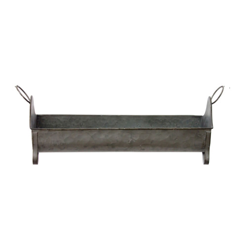 5.25" x 16" Gunmetal Gray Galvanized Feeder