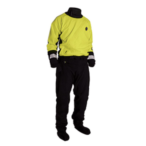 Black and Yellow Unisex Adult Water Rescue Drysuit - Medium