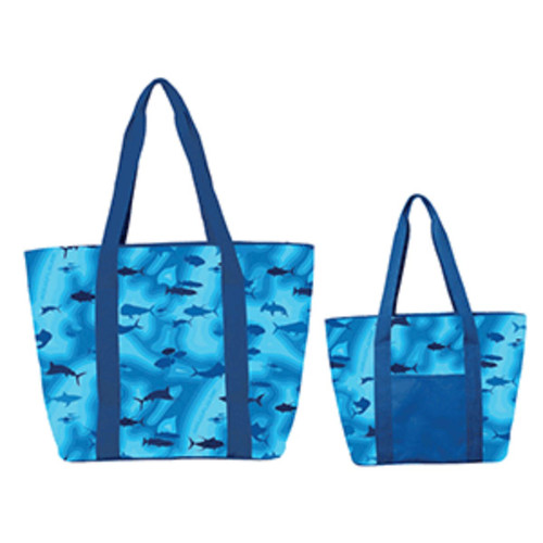 19" Blue Contemporary Durable Stow 'n Go Cooler Tote