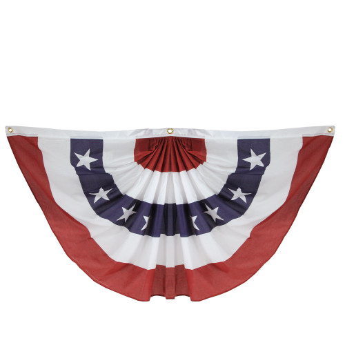 75" Blue and Red Patriotic Americana Bunting Wall Decor