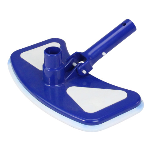Blue and White Deluxe Weighted Vinyl Liner Vacuum Head with Bumper