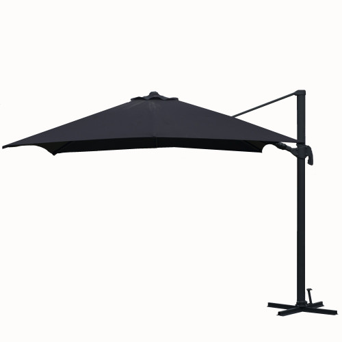120" Black Liberty Aluminum Outdoor Patio Umbrella