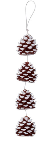 1.5" Sculpted Pine Cones Candle on a Rope
