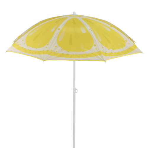 5' White and Yellow Lemon Fruit Beach Umbrella