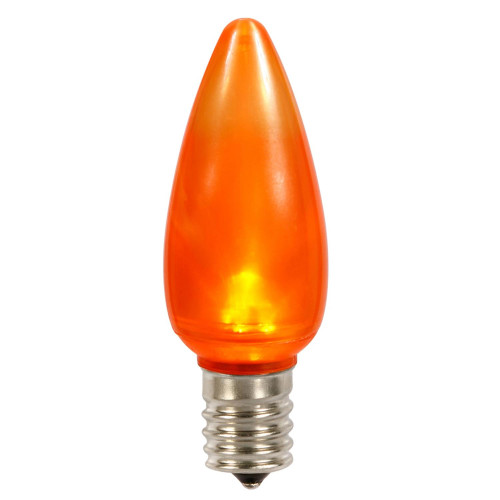 Club Pack of 25 Orange LED C9 Ceramic Twinkle Replacement Light Bulbs