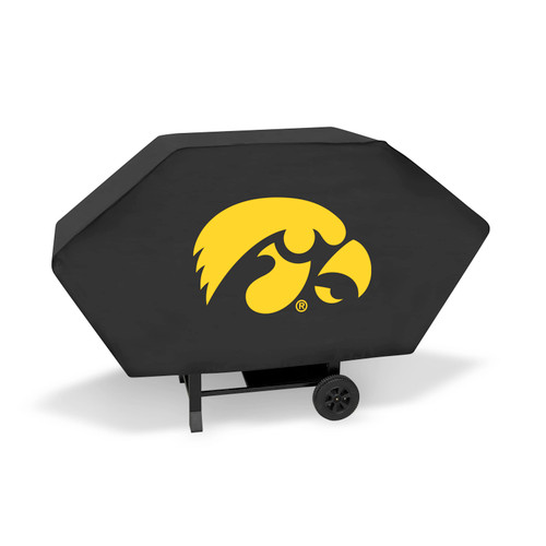 68" x 35" Black and Yellow College Iowa Hawkeyes Deluxe Outdoor Grill Cover