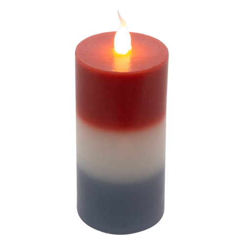 3.85" Blue, White And Red Americana Medium Votive Pillar