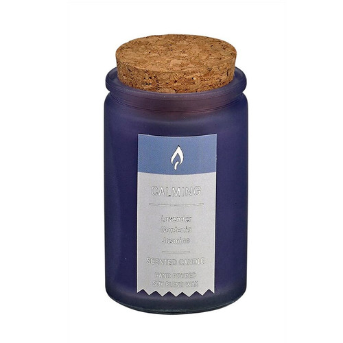 Set of 4 Purple Naturals Aromatherapy Tincture Bottle Candle with Cork Lid 2.5"