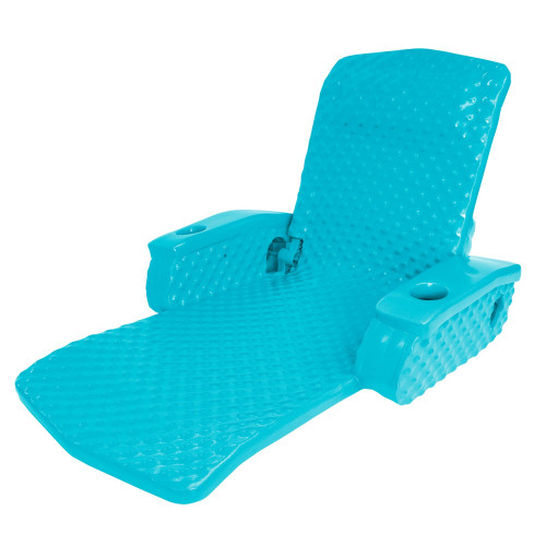 69" Tropical Teal Soft Adjustable Recliner Swimming Pool Lounge Chair