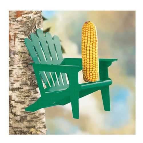 9.5" Green Adirondack Chair Squirrel Feeder